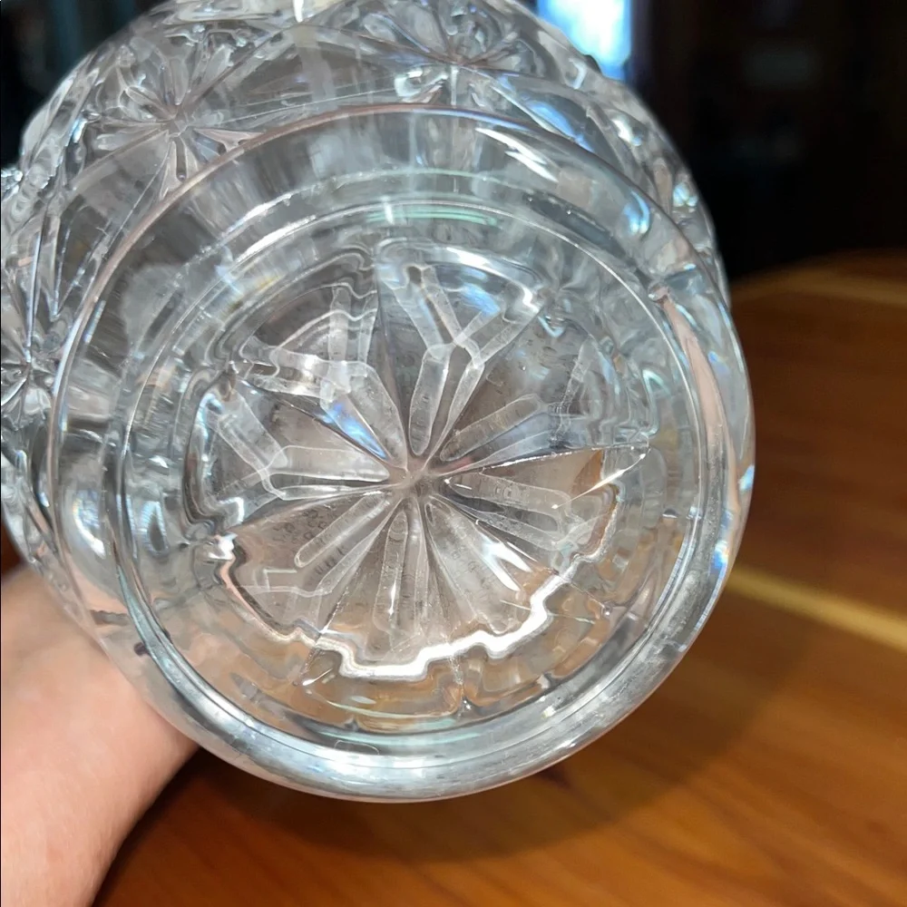 American Brilliant Period Antique Cut Glass Carafe Decanter Vase - Picture 3 of 4